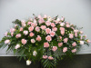 Blush Rose Carnation Full Casket Spray (shown at $250.00)